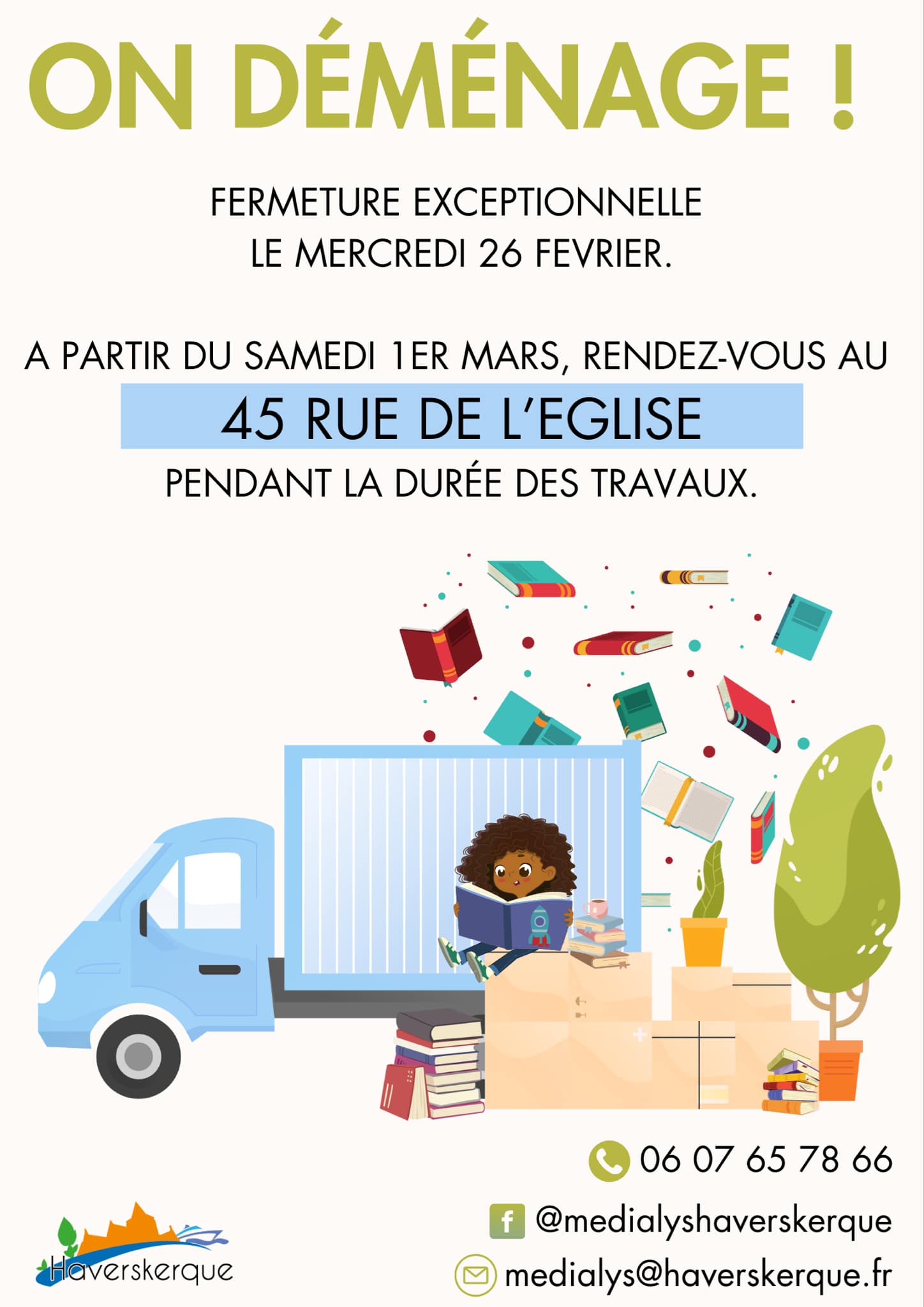 Déménagement de la médiathèque pour travaux