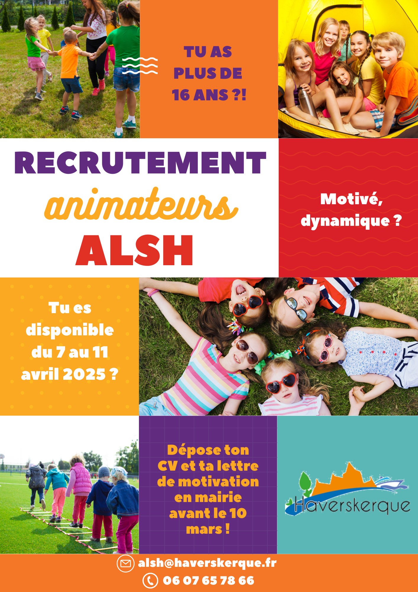 Recrutement animateurs ALSH avril 2025